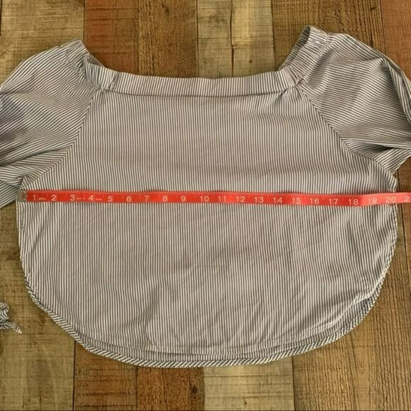 Urban outfitters Kimchi blue striped off the shoulder crop top - S - Picture 2 of 7